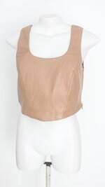 regata cropped renner feminina marrom com franzido