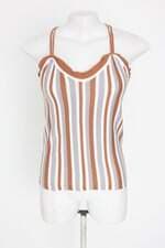 regata em tricot feminina estampada 