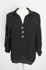 blusa primark feminina preta com barra mullet