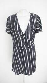 vestido feminino azul estampado com faixa na cintura