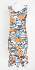 vestido feminino estampado com babado