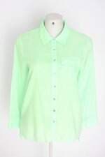 camisa by mb feminina verde com barra mullet