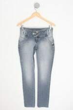 calça jeans knoten feminina azul