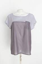 blusa damyller feminina cinza com recortes