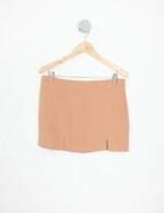 saia riachuelo feminina bege com fenda