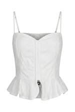 blusa Farm off white com peplum