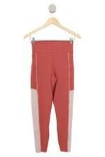 calça legging Amaro rosa com recortes