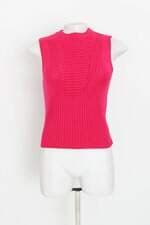 regata tricô feminina rosa