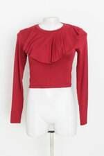 blusa cropped morena rosa feminina vermelha com jabô