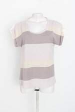 blusa básica hering feminina mesclada com barra italiana e barra mullet