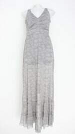 vestido morina feminino cinza com hotfix e meio forro