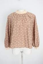 blusa zara feminina bege com bordado