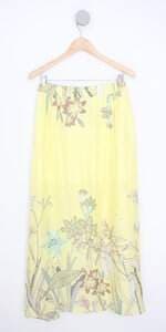 saia dress to feminina amarela estampada com forro