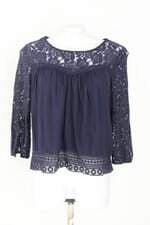 blusa forever 21 feminina azul com pregas