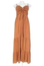 vestido peahi feminino marrom com forro