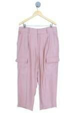 calça de tecido Hering feminina rosa com pregas