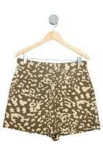 shorts Hering feminino estampado com cós com elástico e pregas