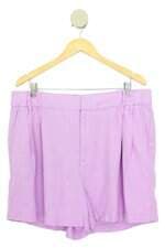 shorts Hering feminino roxo com cós com elástico e pregas