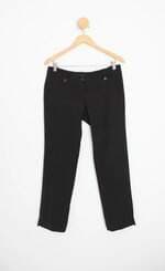 calça de tecido feminina preta
