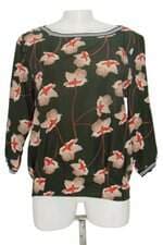 blusa cenarium feminina estampada com pregas