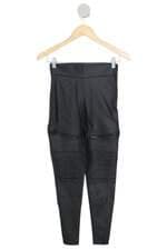 calça de tecido dot clothing feminina preta com nervura