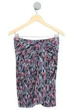 saia fit feminina estampada com drapeado
