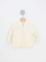 casaquinho de pelúcia infantil branco   