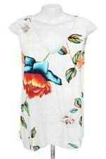 blusa Lezalez feminino estampado com aplique e recortes