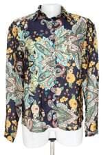 camisa Farm feminina estampada com barra mullet