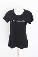 t-shirt feminina preta com silk
