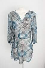 blusa banana republic feminina estampada com transparência