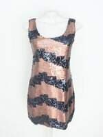 vestido richini feminino bicolor com forro