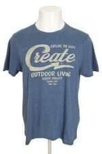 camiseta C&A masculina azul com silk