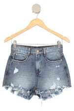 shorts jeans denim zero feminino azul