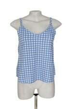 regata Renner feminina azul xadrez