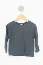 blusa manga longa zara kids cinza