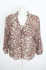 blusa PA Concept feminina estampada com barra mullet e transparência