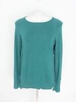 blusa doce trama feminina verde com fenda