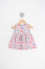vestido kids estampado com aplique