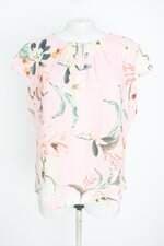 blusa feminina estampada com pregas