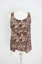blusa sibe rian feminina marrom estampada com recortes