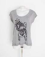 blusa sibe rian feminina cinza com silk