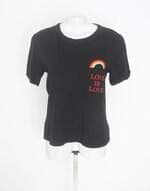 blusa renner feminina preta com bordado frontal