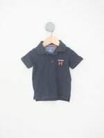 camisa polo tommy hilfiger kids cinza