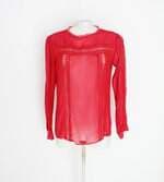 blusa due tre feminina vermelha com renda