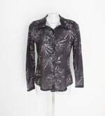 camisa C&A feminina preta floral