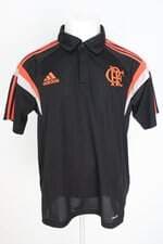 camiseta esportiva Adidas do flamengo masculina  preta com bordado