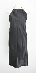 vestido collins feminino preto com aplique