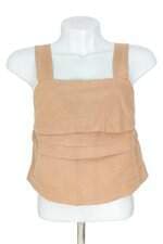 cropped Renner feminino marrom com pregas