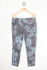 calça de tecido feminina estampada
